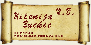Milenija Buckić vizit kartica